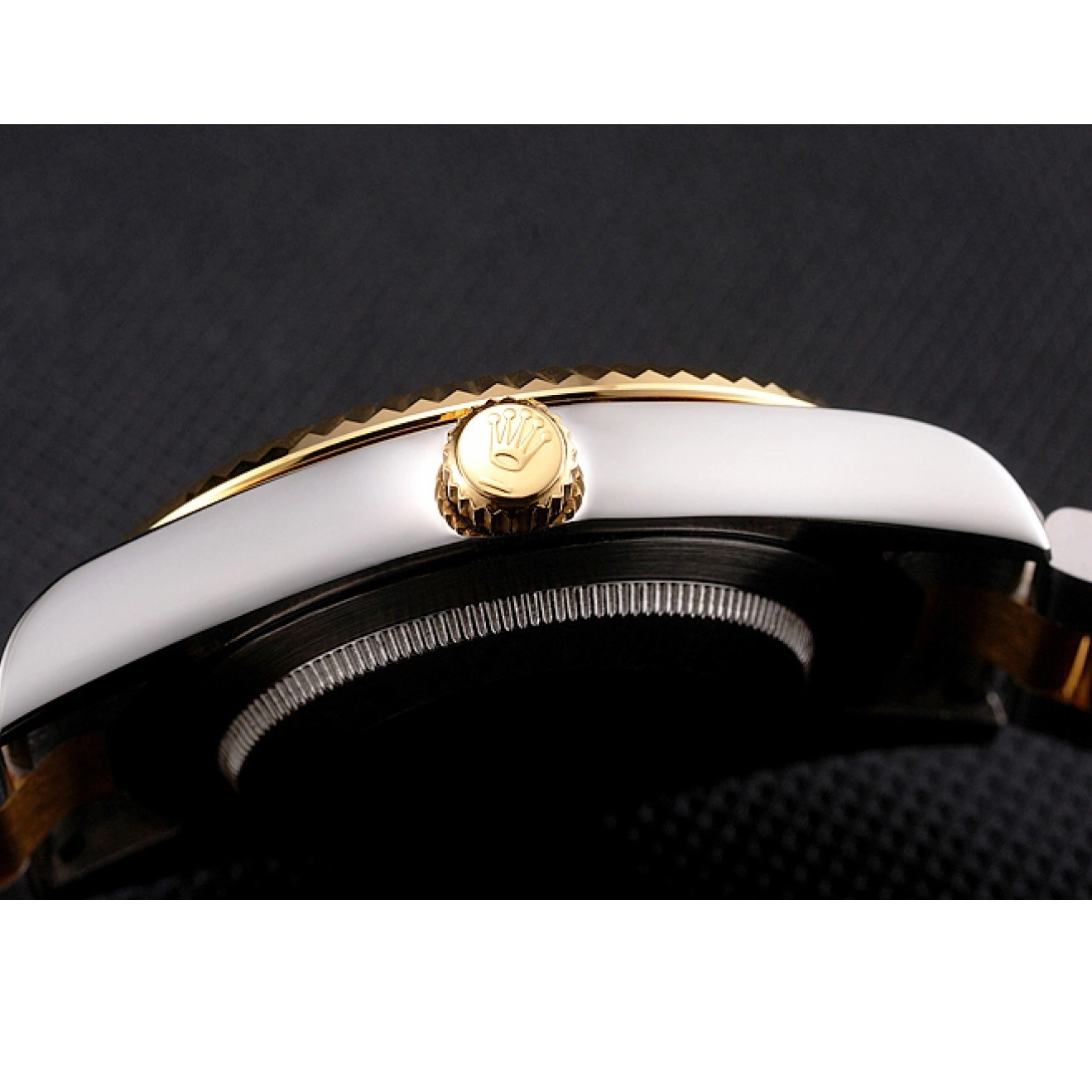Aaa fake watches Dial Tone Gold Case Steel Bezel Bracelet Two Rolex Gold Datejust Swiss Stainless 0707